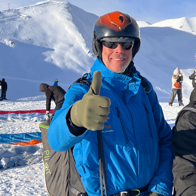 Paragliding pilot Roland